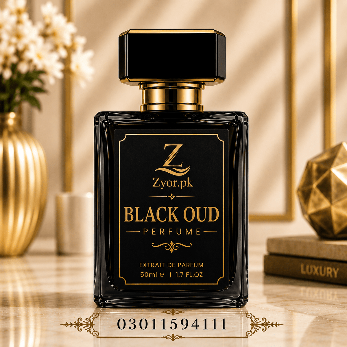 Black Oud Perfume By Zyor.pk – Premium Long Lasting Luxury Oud Fragrance | 50ml - Zyor.pk